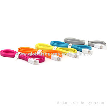 Mixed Color Magnet Flat USB Charger Cable for iPhone 5New